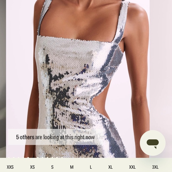 Meshki Metallic Silver Backless Dress - Picture 6 of 12